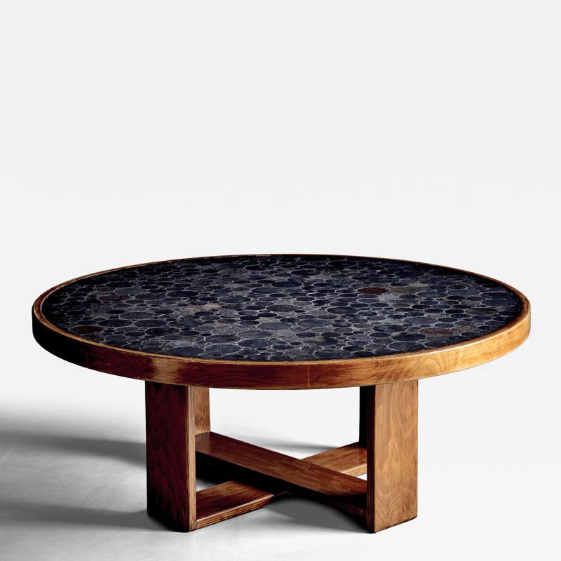 Heinz Lilienthal Mosaic Stone Top Coffee Table by Heinz Lilienthal