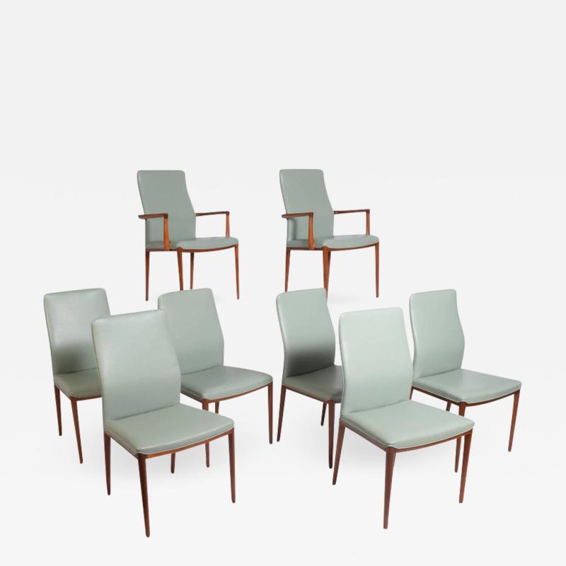 Helge Vestergaard Jensen Eight Teak Chairs Designed by Helge Vestergaard Jensen