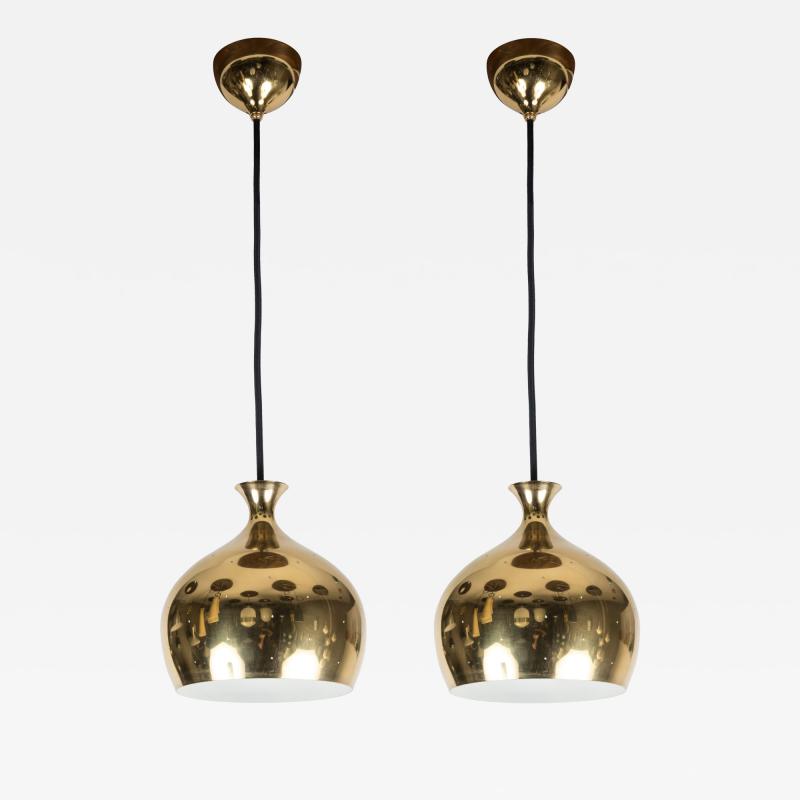 Helge Zimdal 1960s Brass Perforated Onion Pendants by Helge Zimdal for Falkenberg