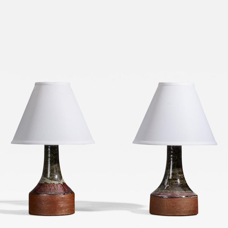 Helle Allpass Table Lamps in Stoneware Denmark 1960s