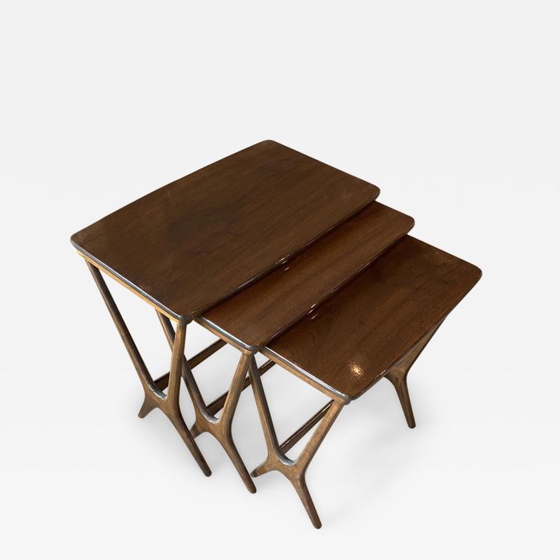 Heltborg Mobler Set of 3 Erling Torvits for Heltborg Mobler Danish Teak Nesting Tables