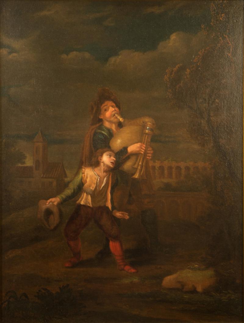 Hendrick Frans Diamer Hendrick Frans Diamer Flemish c 1690 1770 A piper and his companion 