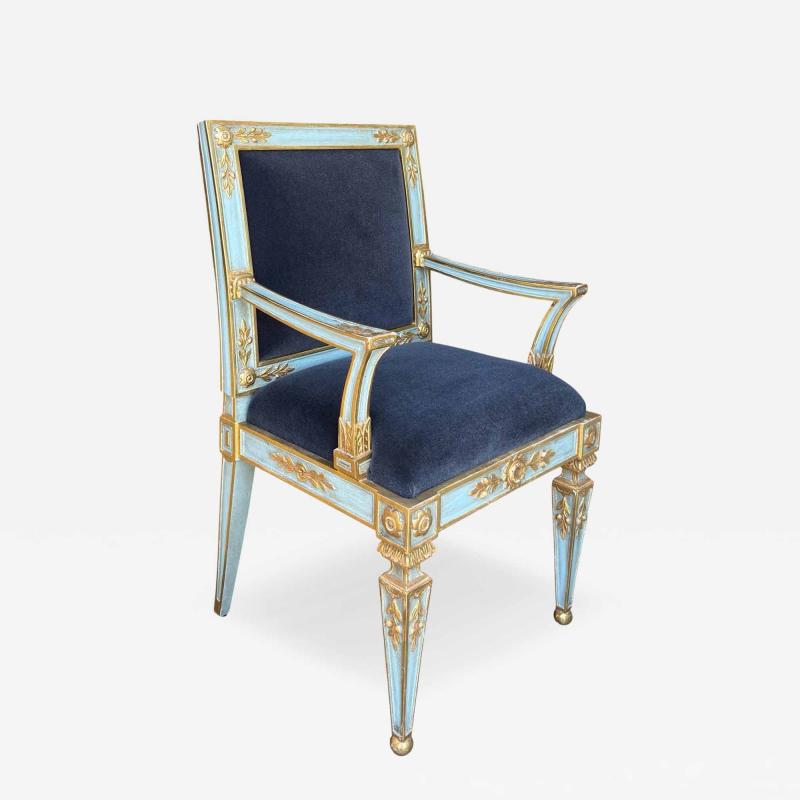 Hendrix Allardyce Venetian Style Armchair W Mohair 1 of 2 Available