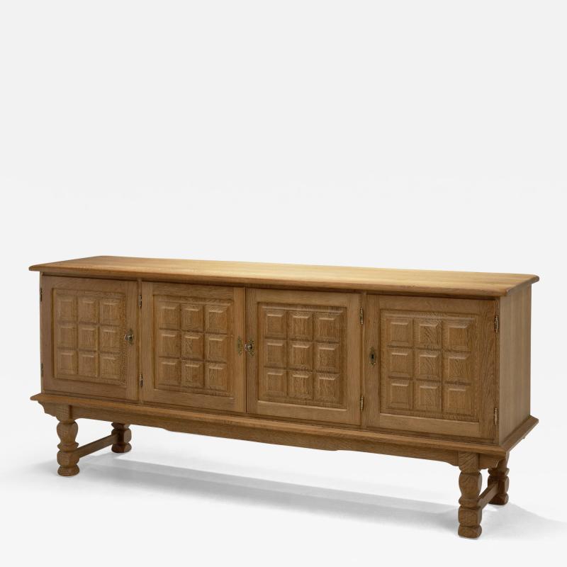 Henning Kjaernulf Danish Modern Carved Oak Sideboard by Henning Kj rnulf Attr Denmark ca 1970s