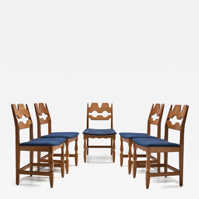 Henning Kjaernulf Five Dining Chairs by Henning Kj rnulf for Nyrup M belfabrik Denmark 1960s