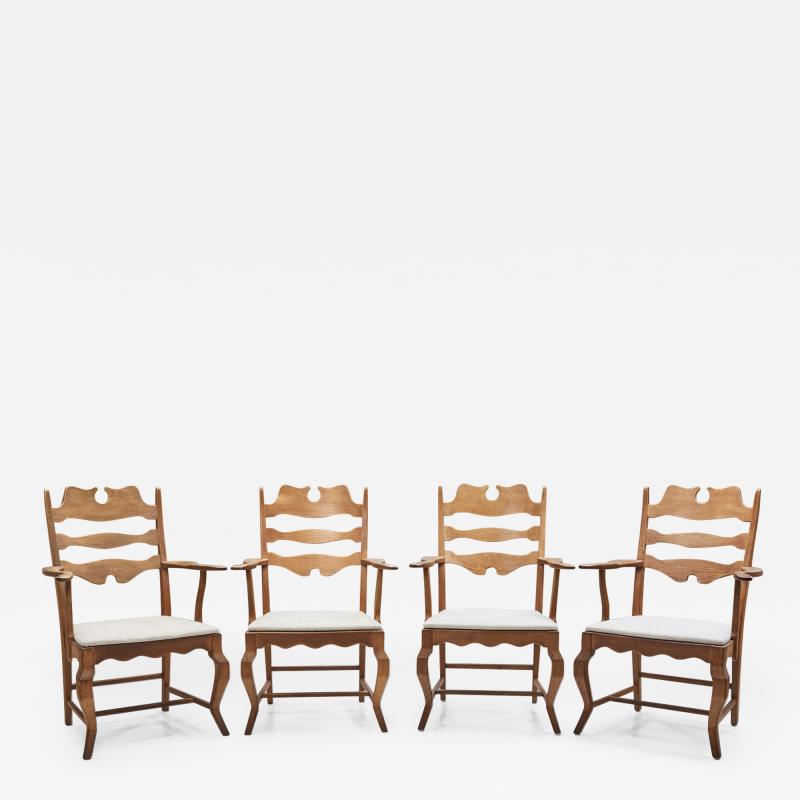 Henning Kjaernulf Henning Kj rnulf Set of Four Oak Dining Chairs Denmark 1960s
