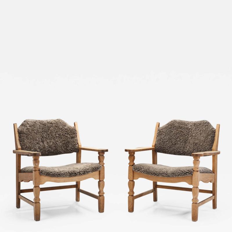 Henning Kjaernulf Henning Kj rnulf Solid Oak Armchairs for EG Kvalitetsm bel Denmark 1960s