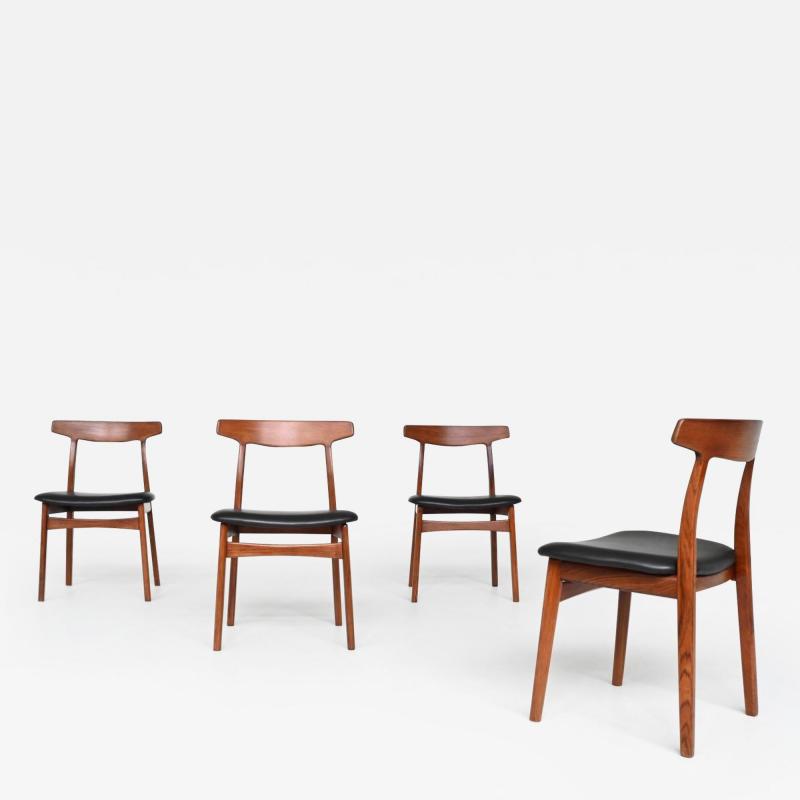 Henning Kjaernulf Henning Kjaernulf dining chairs in rosewood Bruno Hansen Denmark 1962