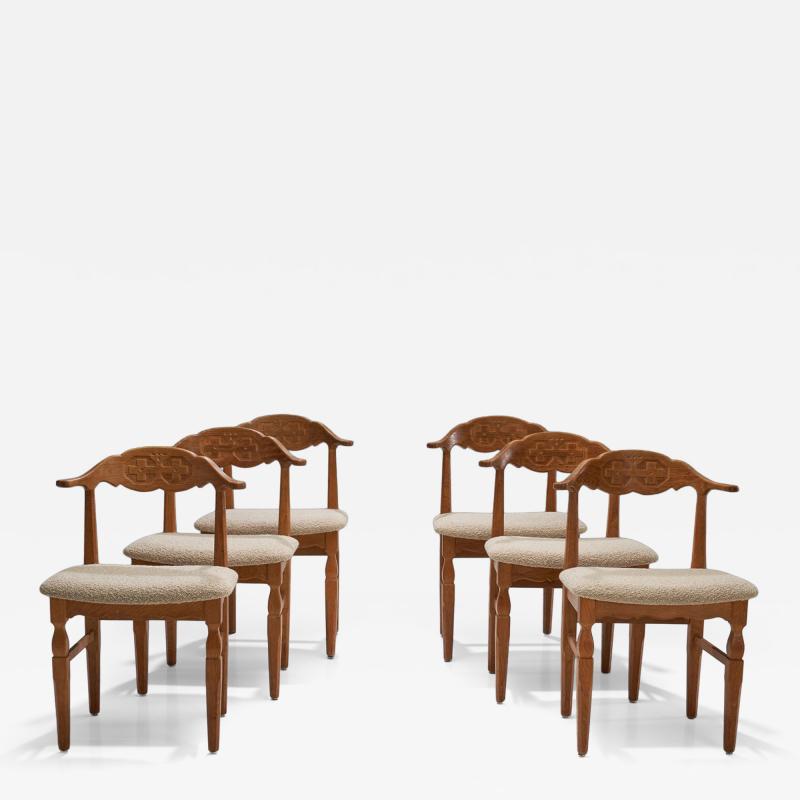 Henning Kjaernulf Set of Six Henning Kj rnulf Dining Chairs for EG Kvalitetsm bel Denmark 1960s