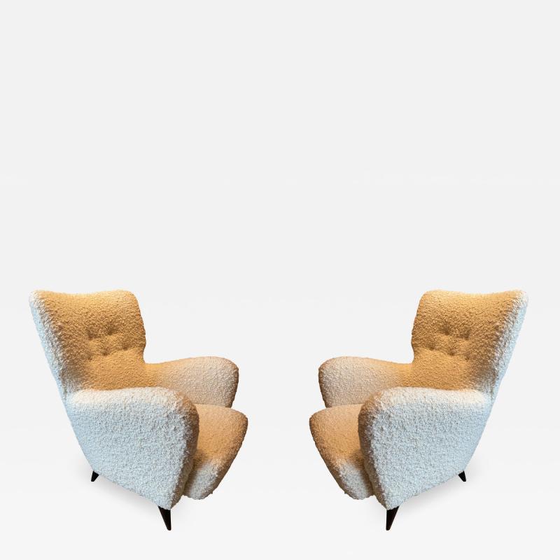 Henri Caillon Pair of armchairs for Erton France 1950s