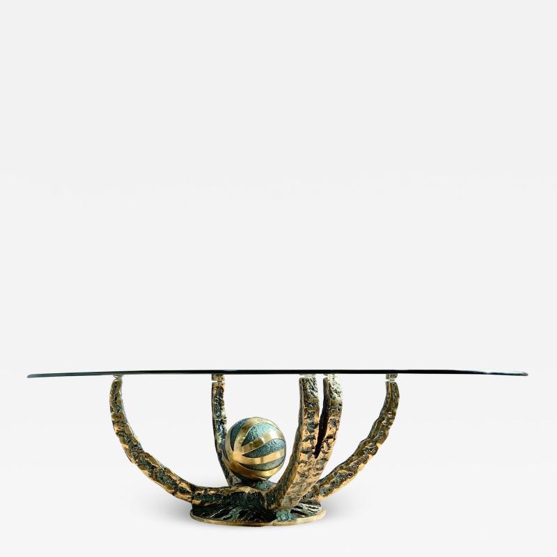 Henri Fernandez Henri Fernandez Brutalist Bronze Octo Coffee Table