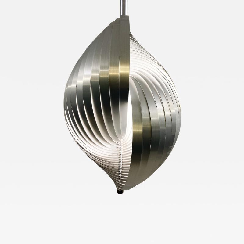 Henri Mathieu Mid Century Modern Aluminium Pendant Light by Henri Mathieu
