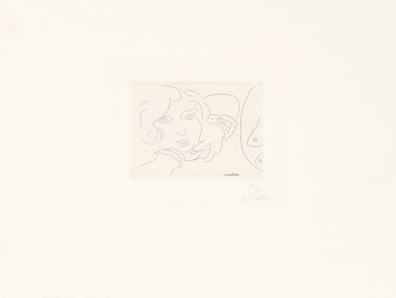 Henri Matisse T te de jeune fille et deux cyprins dor s 1929