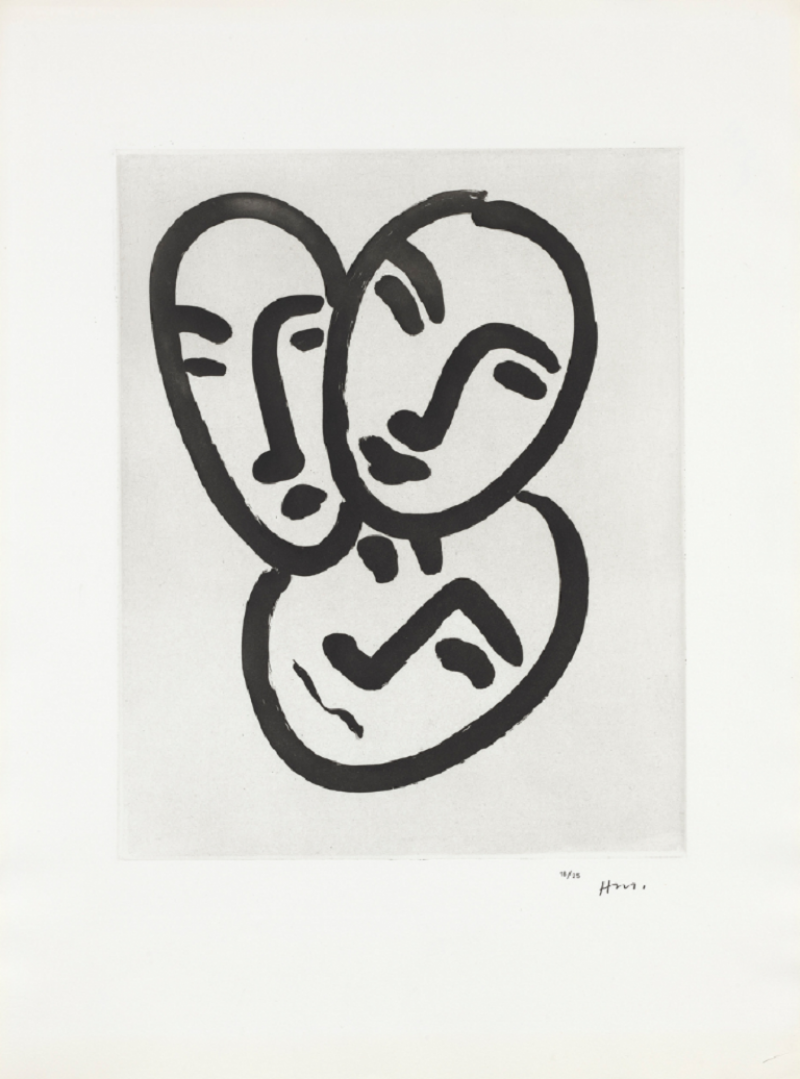 Henri Matisse Trois t tes A lamiti 1951