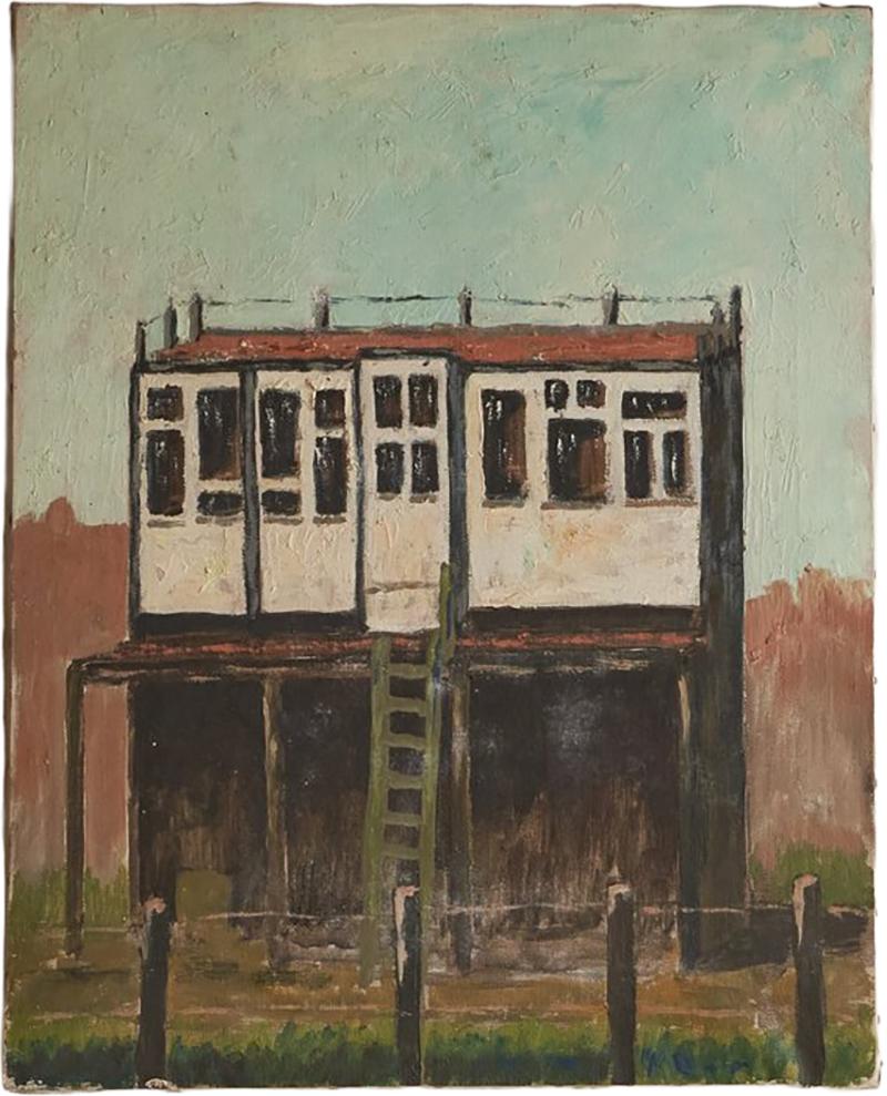 Henri Rik van Kogelenberg Henri Rik van Kogelenberg Flemish Dovecote Oil on Canvas Belgium 1960s