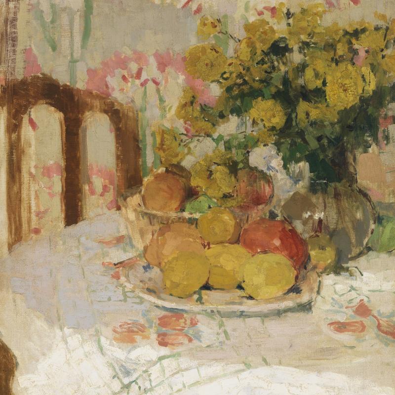 Henriette Amiard Oberteuffer Still Life with Fruit and Flowers c 1920