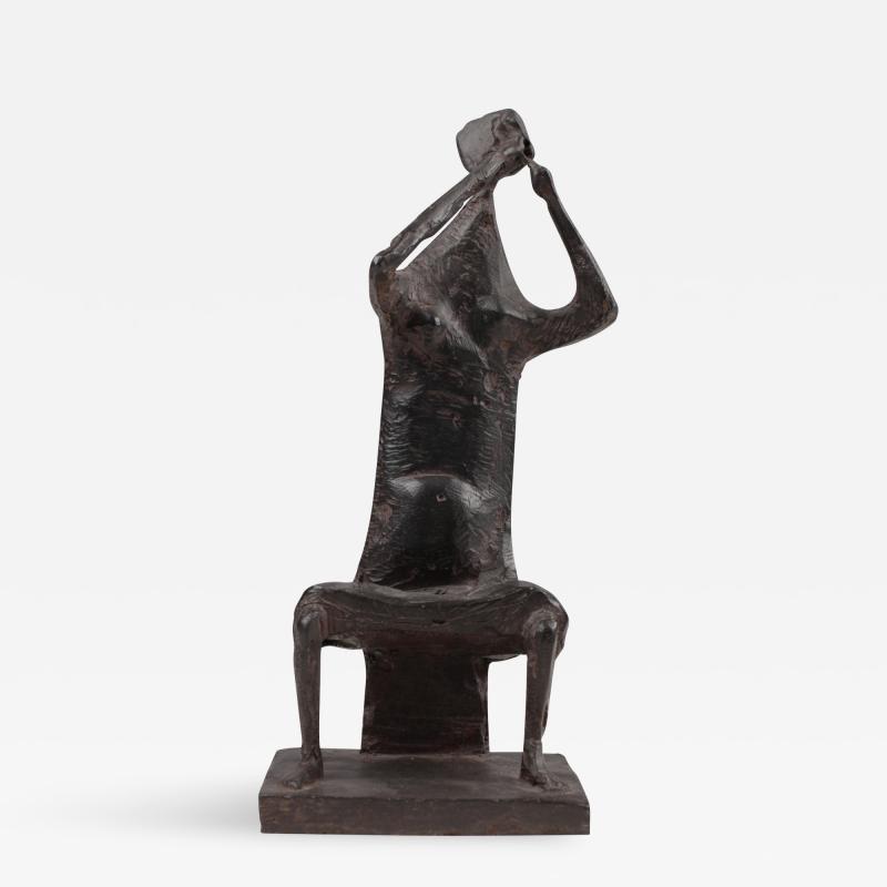 Henry Cliffe Henry Cliffe Bronze Seated Female Musician