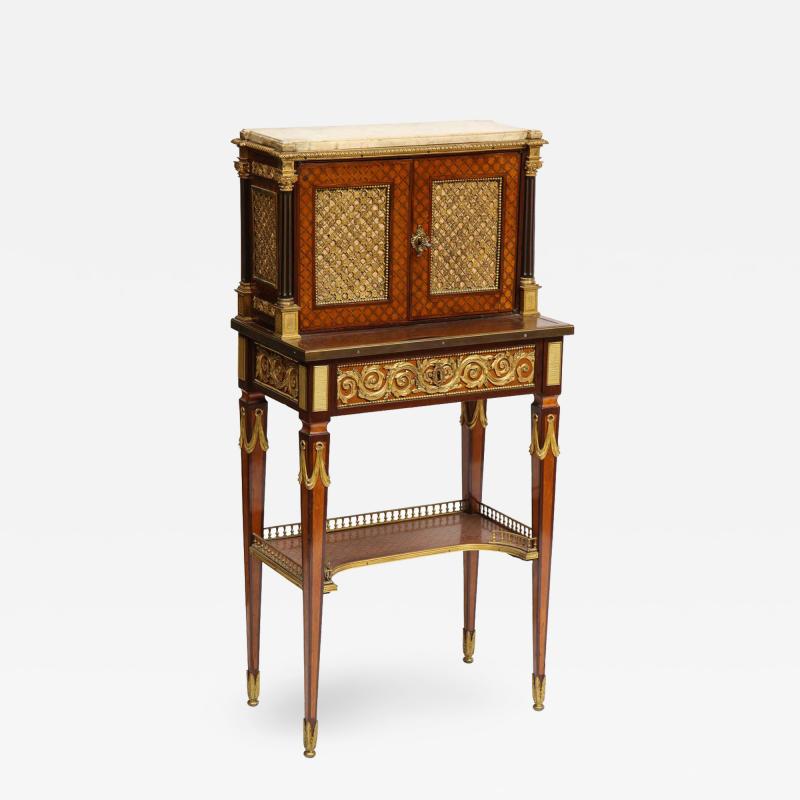 Henry Dasson A French Ormolu Mounted Mahogany Bonheur Du Jour attributed to Henry Dasson