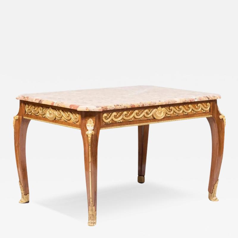 Henry Dasson French Louis XVI Style Ormolu Mounted Mahogany Coffee Table C 1880