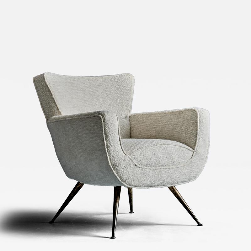 Henry Glass Elegant Lounge Chair by Henry Glass for J L Chase Co newly Upholstered