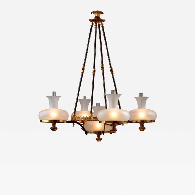 Henry N Hooper Five Burner Sinumbra Chandelier