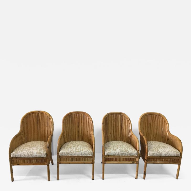 Henry Olko Vintage Henry Olko Set of 4 Bamboo Chairs