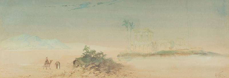 Henry Stanton 19th Century watercolour of Egypt by Henry Stanton Lynton