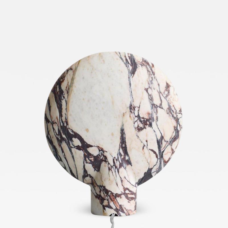 Henry Wilson Sculpted Calacatta Viola Marble Lamp by Henry Wilson