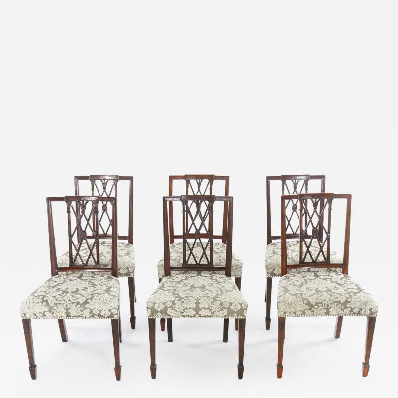 Hepplewhite Hand Carved Mahogany Dining Chairs