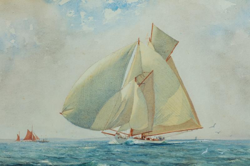 Herbert Walter Herbert Walter Oake Susanne racing off Cowes