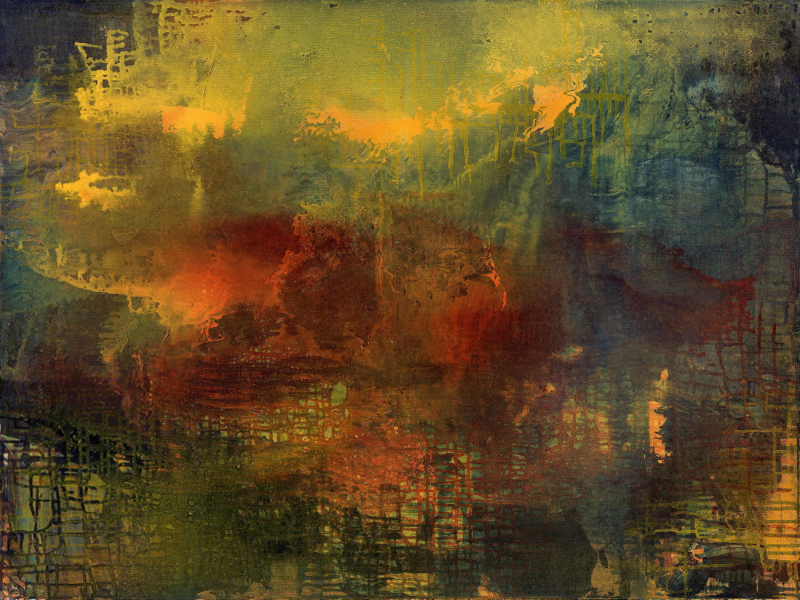 Here Is Where We Meet for John Berger Abstract painting 2015