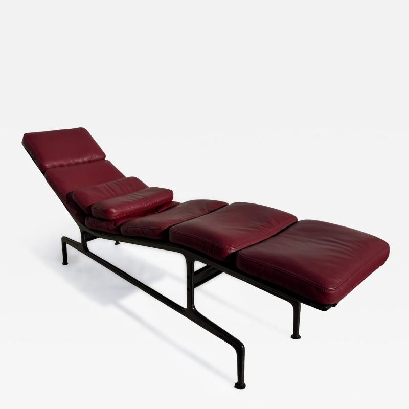 Herman Miller Billy Wilder for Eames Herman Miller Red Leather Adjustable Chaise Lounge