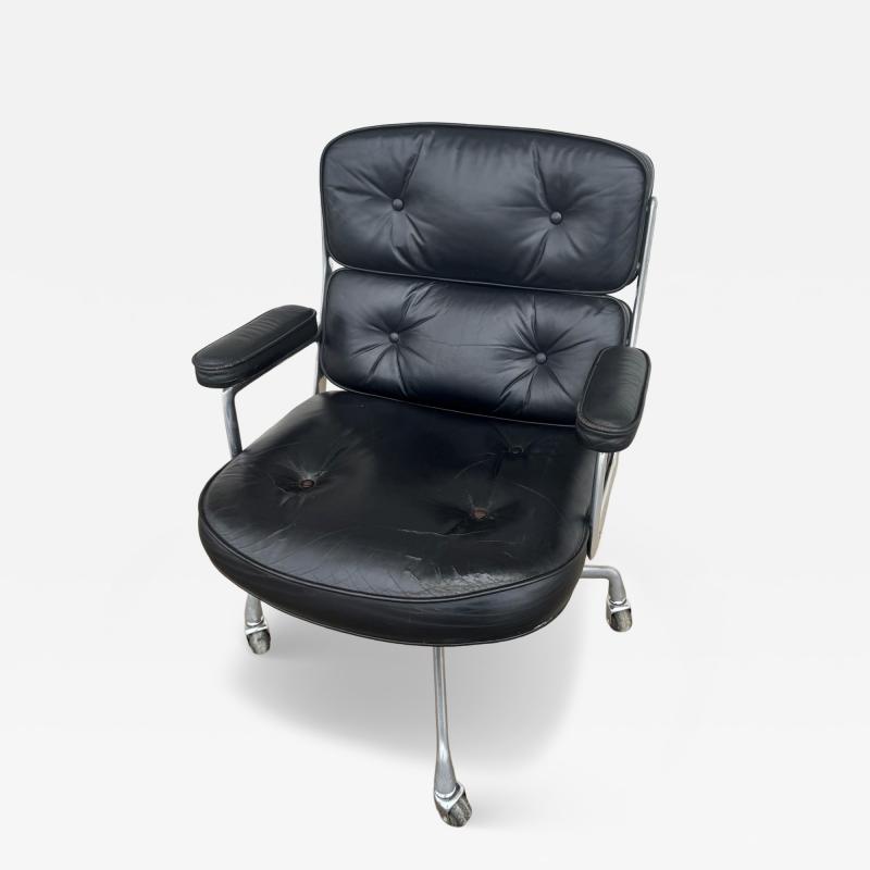 Herman Miller Eames Time Life Chair in Black Leather by Herman Miller
