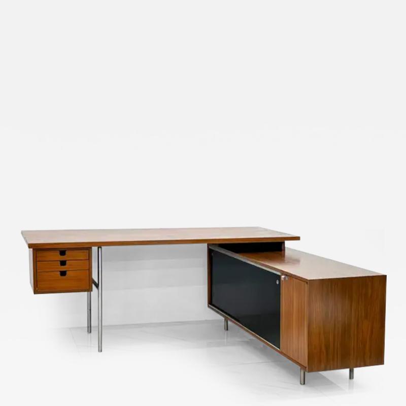Herman Miller Early George Nelson Eog Executive Desk with Return for Herman Miller 1950s