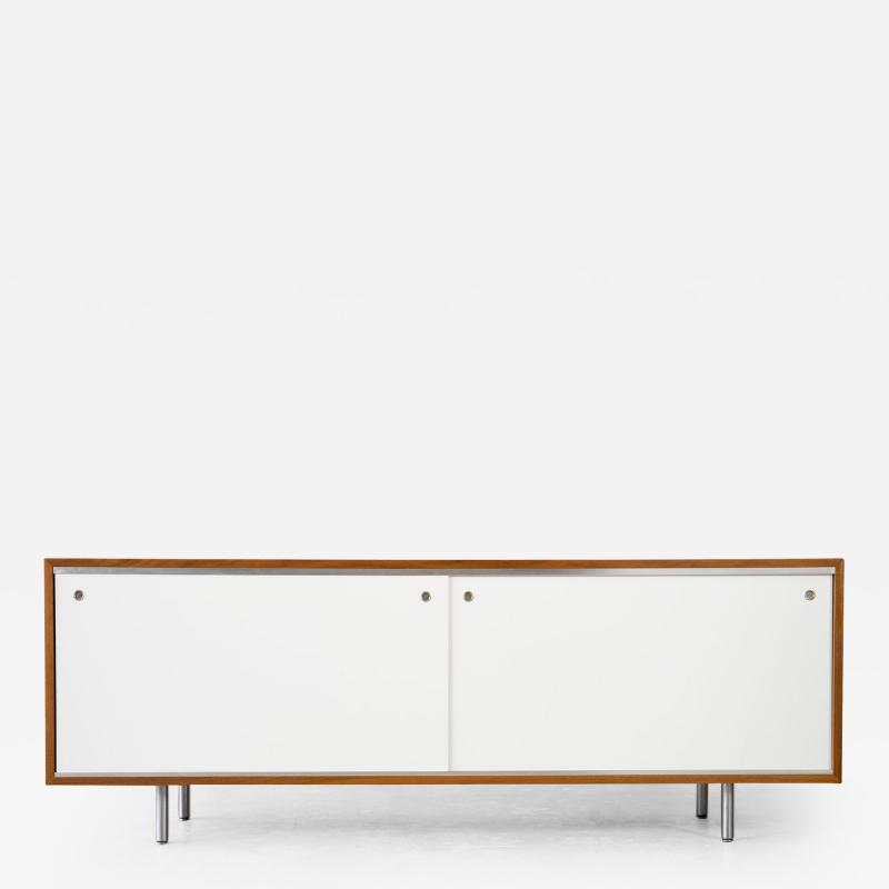 Herman Miller George Nelson Credenza for Herman Miller in Walnut and White Lacquer 1960s