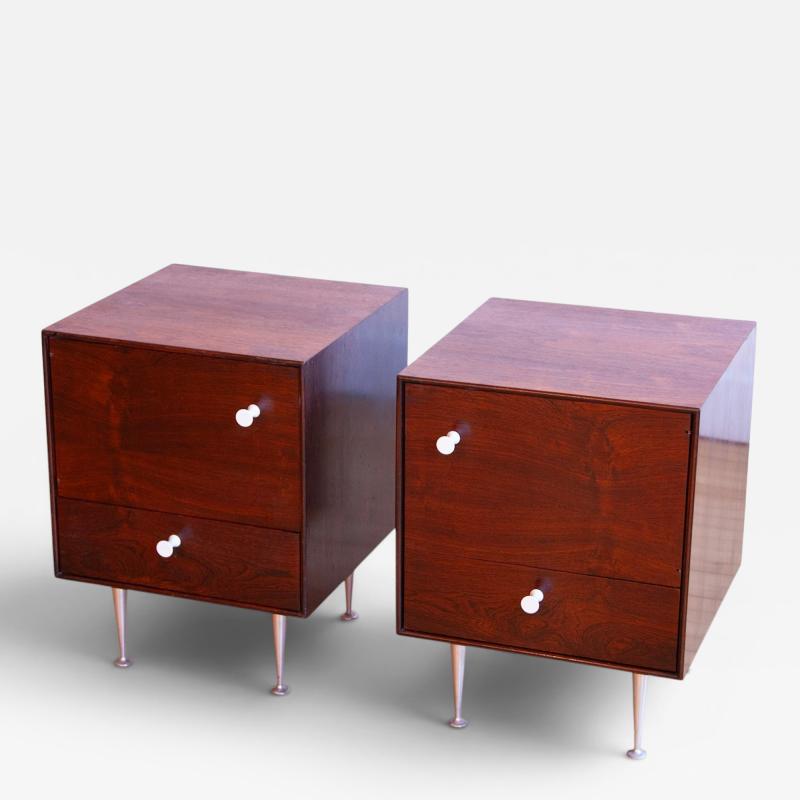 Herman Miller Pair of 1950s George Nelson Rosewood Nightstands for Herman Miller
