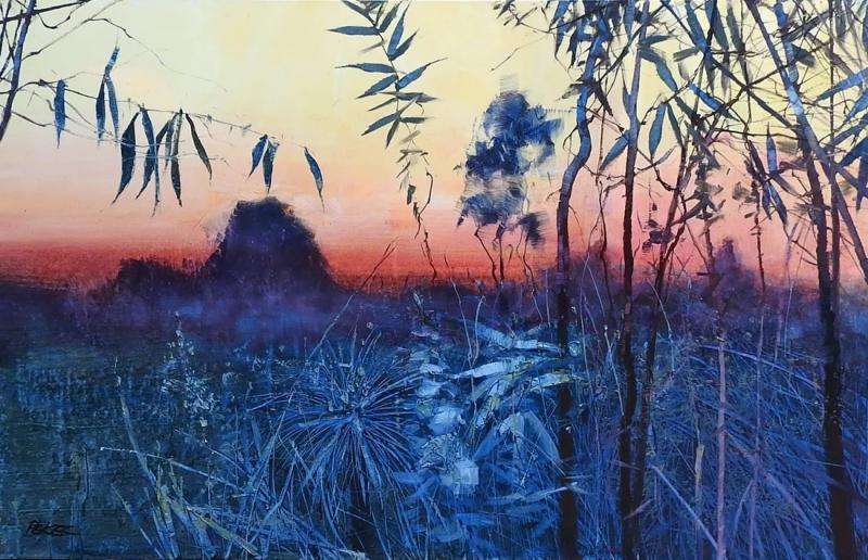 Herman Pekel Glass House Mountains Sunset