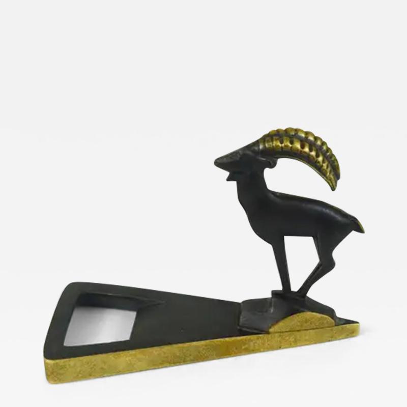 Herta Baller Herta Baller Capricorn Mid Century Brass Bottle Opener Vienna Austria 1950s