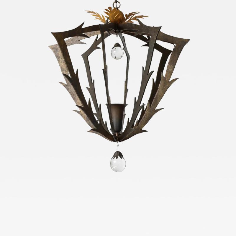Herv van der Straeten Bronze Chandelier No 47