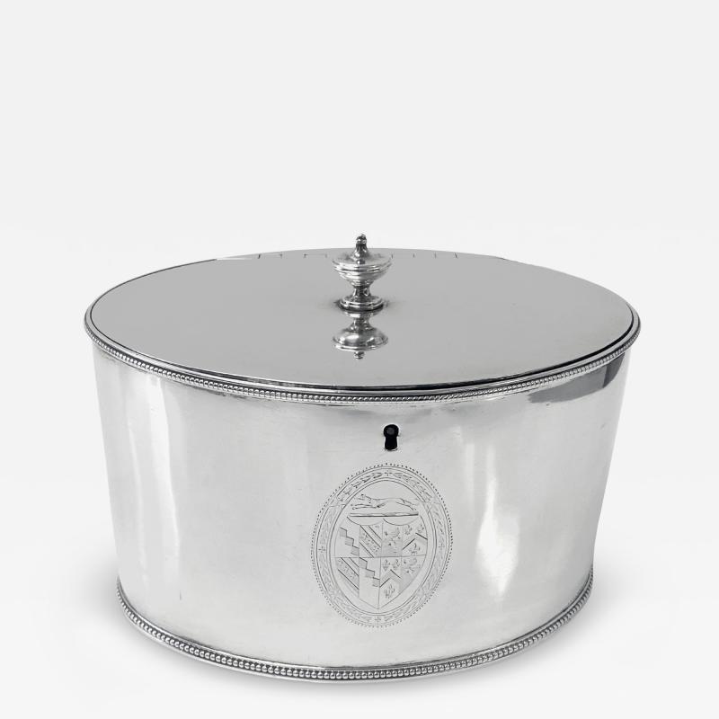 Hester Bateman Hester Bateman Georgian Silver Tea Caddy London 1786 