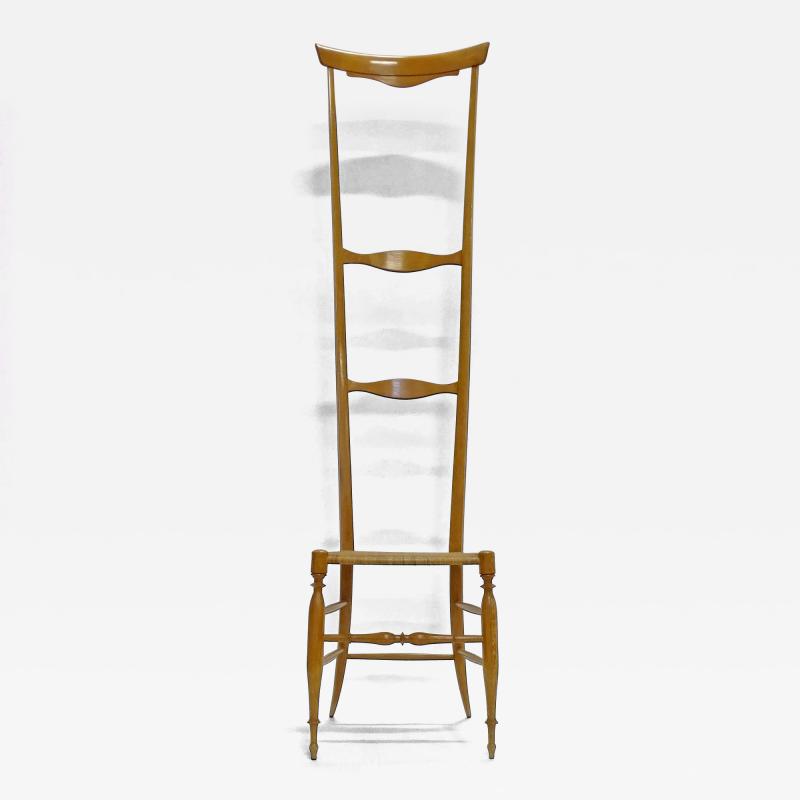 High Back Coat Hanger Chiavari Chair Italy 1950s
