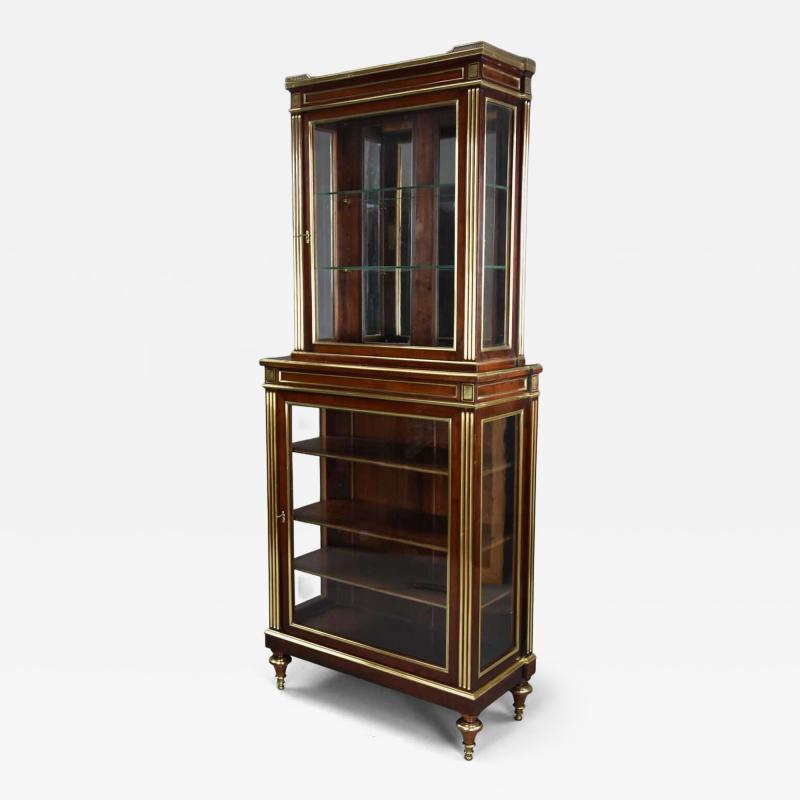 Highly decorative French Directoire style mahogany vitrine or display cabinet