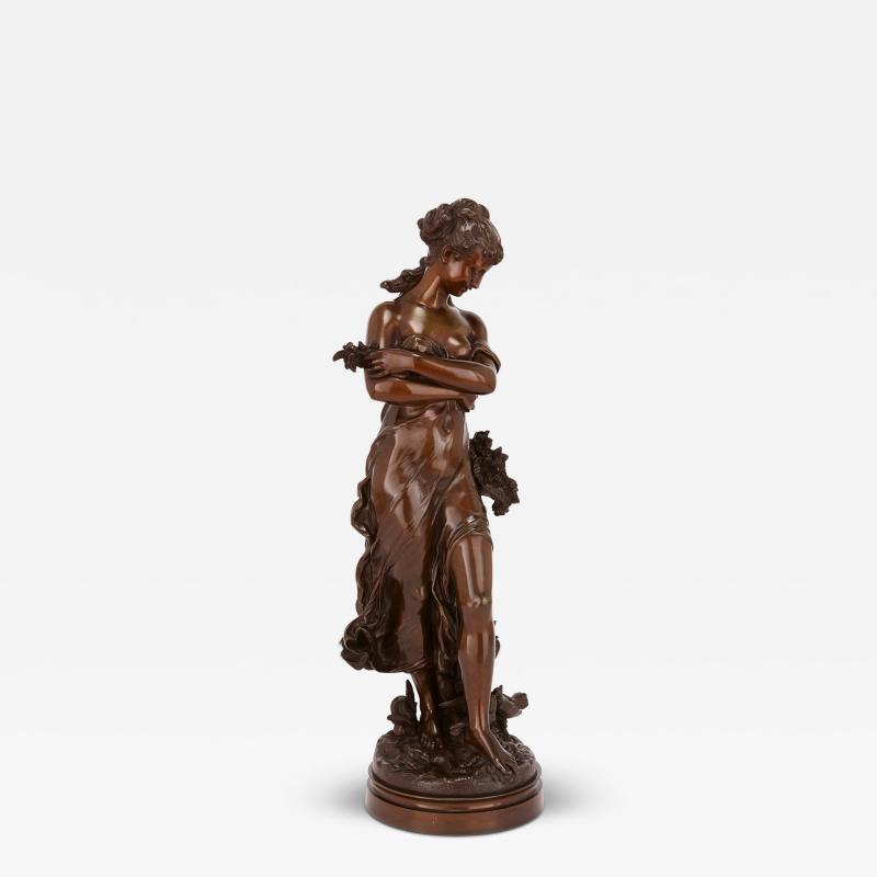 Hippolyte Fran ois Moreau 19th Century bronze sculpture of a lady by Moreau