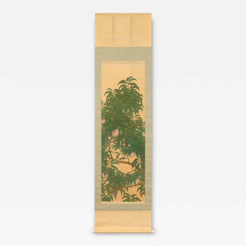 Hirota Hyakuh Bird in Peach Tree 1920s