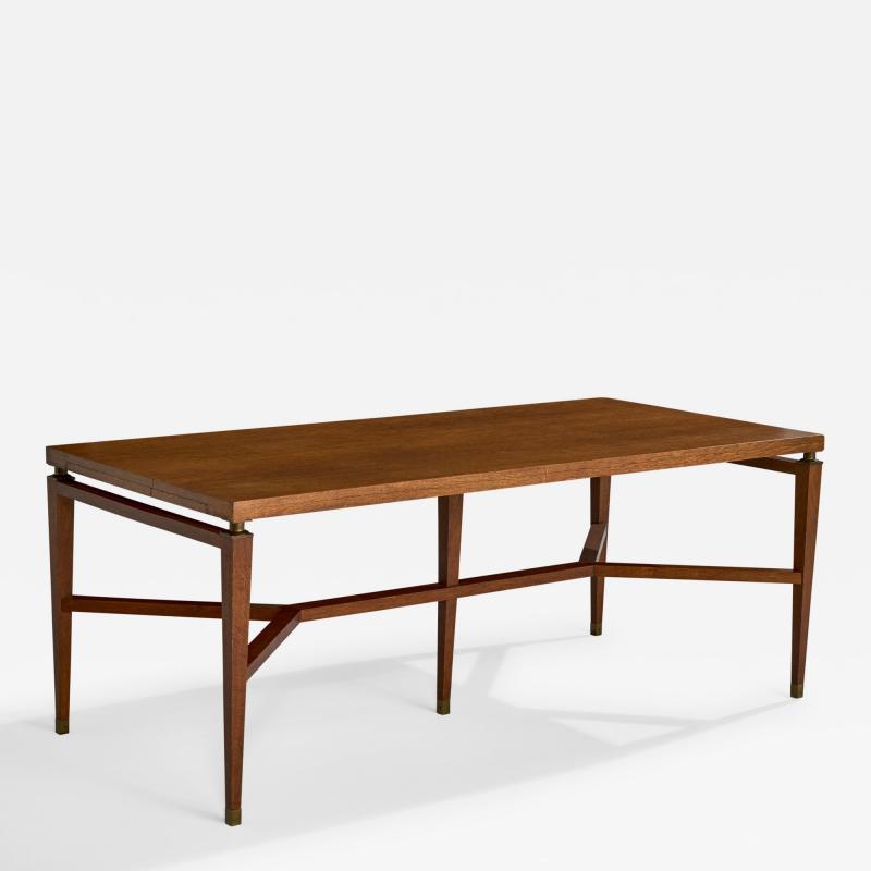 Holabird and Root Dining Table with Oak and Brass USA 1934