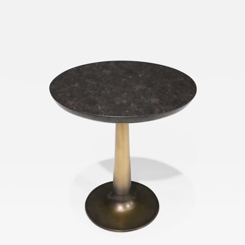 Holly Hunt Holly Hunts Martini Side Table in Bronze and Stone