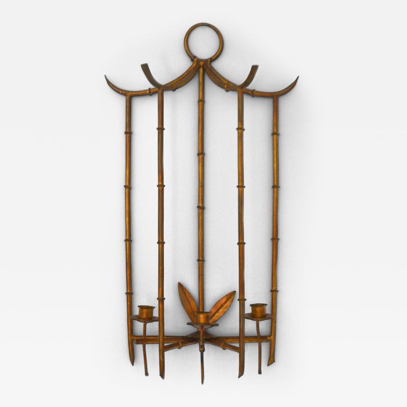 Hollywood Recency Gilt Metal Sconce