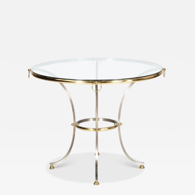 Hollywood Regency Maison Jansen Style Circular Dining Table ca 1970s