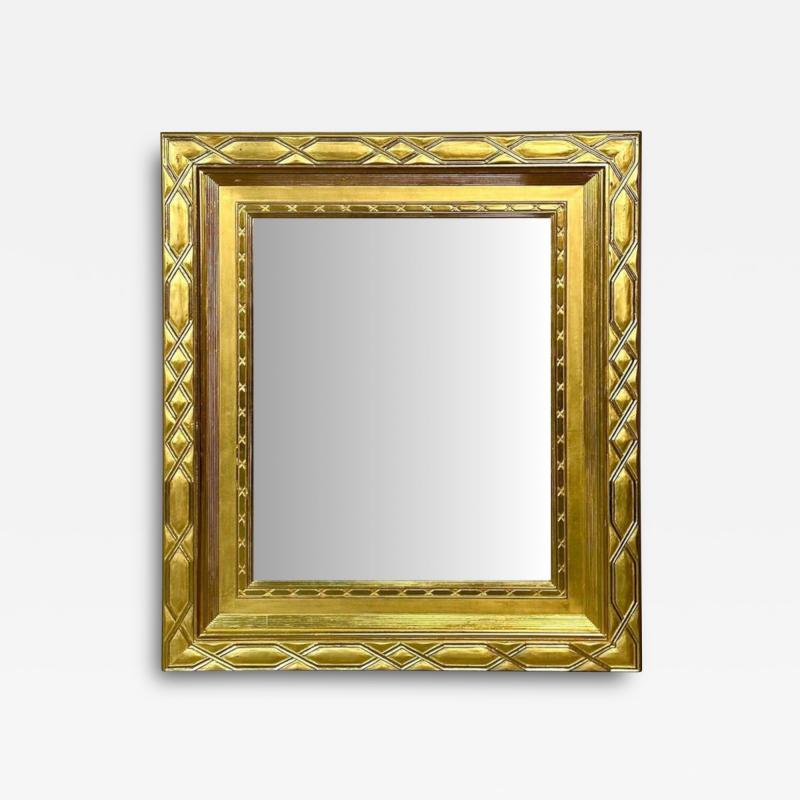 Hollywood Regency Rectangular Wall Mirror Carved Giltwood Water Gilt 21st C 