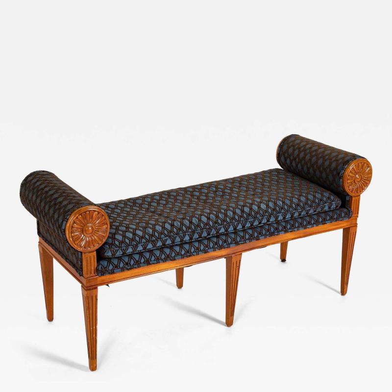 Hollywood Regency Satinwood Bench
